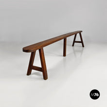 Load image into Gallery viewer, Narrow solid wood bench, 1930s