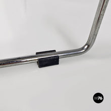 将图片加载到图库查看器,Black leather and chromed metal chair, 1980s