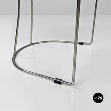 将图片加载到图库查看器,Black leather and chromed metal chair, 1980s