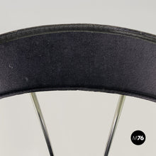 将图片加载到图库查看器,Black leather and chromed metal chair, 1980s