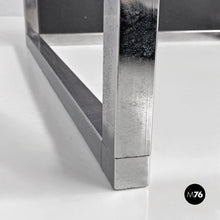 将图片加载到图库查看器,Chromed steel, wood and glass table for stereo and vinyls, 1990s