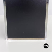 将图片加载到图库查看器,Chromed steel, wood and glass table for stereo and vinyls, 1990s