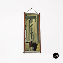 Load image into Gallery viewer, Teak and steel wall mirror by Stildomus, 1960s