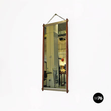 Load image into Gallery viewer, Teak and steel wall mirror by Stildomus, 1960s