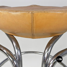 画像をギャラリービューアに読み込む, Steel and leather chairs by Vladimir Tatlin for Nikol International, 1950s