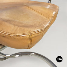 画像をギャラリービューアに読み込む, Steel and leather chairs by Vladimir Tatlin for Nikol International, 1950s