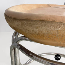 画像をギャラリービューアに読み込む, Steel and leather chairs by Vladimir Tatlin for Nikol International, 1950s