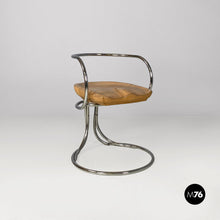 画像をギャラリービューアに読み込む, Steel and leather chairs by Vladimir Tatlin for Nikol International, 1950s
