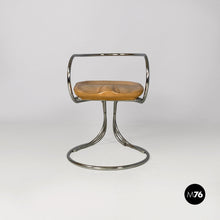 画像をギャラリービューアに読み込む, Steel and leather chairs by Vladimir Tatlin for Nikol International, 1950s