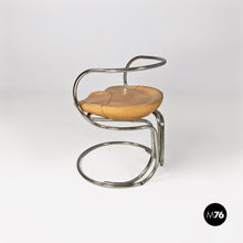 画像をギャラリービューアに読み込む, Steel and leather chairs by Vladimir Tatlin for Nikol International, 1950s