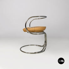 画像をギャラリービューアに読み込む, Steel and leather chairs by Vladimir Tatlin for Nikol International, 1950s