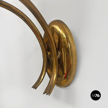 Load image into Gallery viewer, Brass appliques with two lights points, 1950s