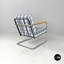 Load image into Gallery viewer, Blue tartan armchair 1435 by Werner Max Moser for Embru, 2000s