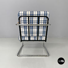 Load image into Gallery viewer, Blue tartan armchair 1435 by Werner Max Moser for Embru, 2000s