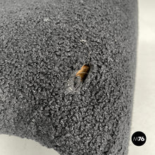 画像をギャラリービューアに読み込む, Black teddy fabric pouf, 1970s