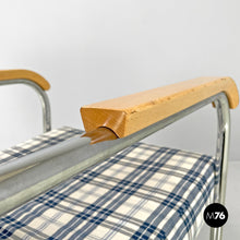 Load image into Gallery viewer, Blue tartan armchair 1435 by Werner Max Moser for Embru, 2000s