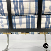 Load image into Gallery viewer, Blue tartan armchair 1435 by Werner Max Moser for Embru, 2000s