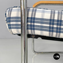 Load image into Gallery viewer, Blue tartan armchair 1435 by Werner Max Moser for Embru, 2000s