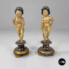 画像をギャラリービューアに読み込む, Cherub wooden sculptures, end of 1800s