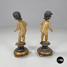 画像をギャラリービューアに読み込む, Cherub wooden sculptures, end of 1800s