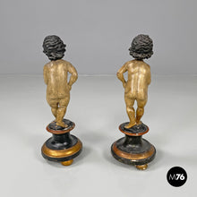 画像をギャラリービューアに読み込む, Cherub wooden sculptures, end of 1800s