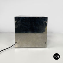 画像をギャラリービューアに読み込む, Metal and purple plexiglass table lamp by Iter Elettronica, 1970s