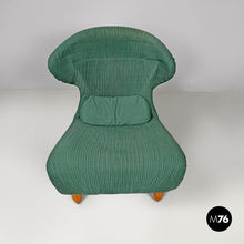 Load image into Gallery viewer, Green fabric armchair and pouf Femina Body by Annie Hiéronimus for Ligne Roset, 1990s