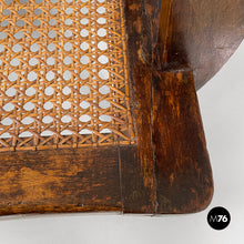 画像をギャラリービューアに読み込む, Wood and Vienna straw armchair, early 1900s