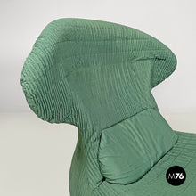 Load image into Gallery viewer, Green fabric armchair and pouf Femina Body by Annie Hiéronimus for Ligne Roset, 1990s