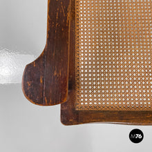 画像をギャラリービューアに読み込む, Wood and Vienna straw armchair, early 1900s