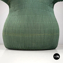 Load image into Gallery viewer, Green fabric armchair and pouf Femina Body by Annie Hiéronimus for Ligne Roset, 1990s