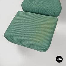 Load image into Gallery viewer, Green fabric armchair and pouf Femina Body by Annie Hiéronimus for Ligne Roset, 1990s
