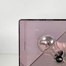 画像をギャラリービューアに読み込む, Metal and purple plexiglass table lamp by Iter Elettronica, 1970s