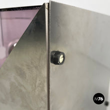 画像をギャラリービューアに読み込む, Metal and purple plexiglass table lamp by Iter Elettronica, 1970s