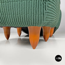 Load image into Gallery viewer, Green fabric armchair and pouf Femina Body by Annie Hiéronimus for Ligne Roset, 1990s