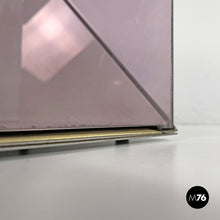 画像をギャラリービューアに読み込む, Metal and purple plexiglass table lamp by Iter Elettronica, 1970s