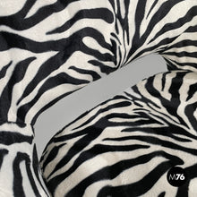 Load image into Gallery viewer, Armchair in zebra fabric and black metal, 1970s