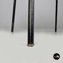 Load image into Gallery viewer, Armchair in zebra fabric and black metal, 1970s