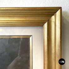 画像をギャラリービューアに読み込む, Painting with donkeys in golden frame, 1960s