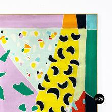 Load image into Gallery viewer, Abstract painting in colored fabric, 1980s