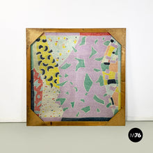 Load image into Gallery viewer, Abstract painting in colored fabric, 1980s