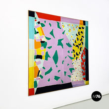 Load image into Gallery viewer, Abstract painting in colored fabric, 1980s