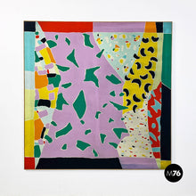 Load image into Gallery viewer, Abstract painting in colored fabric, 1980s