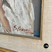 画像をギャラリービューアに読み込む, Tempera colors painting with a baby by G. Colonello, 1900s