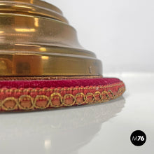 Load image into Gallery viewer, Table lamp with red fabric shade, 1950s