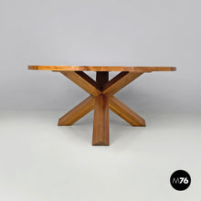 画像をギャラリービューアに読み込む, Round wooden dining table La Rotonda by Mario Bellini for Cassina, 1980s