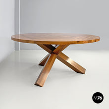 画像をギャラリービューアに読み込む, Round wooden dining table La Rotonda by Mario Bellini for Cassina, 1980s