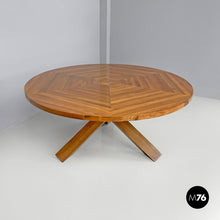 画像をギャラリービューアに読み込む, Round wooden dining table La Rotonda by Mario Bellini for Cassina, 1980s