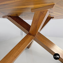 画像をギャラリービューアに読み込む, Round wooden dining table La Rotonda by Mario Bellini for Cassina, 1980s