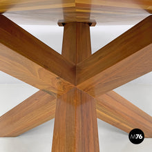 画像をギャラリービューアに読み込む, Round wooden dining table La Rotonda by Mario Bellini for Cassina, 1980s